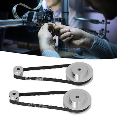 Aikapyöräsetti 20 Hampaat 60 Hampaat Alumiini Synkroninen Pyörä 280mm Pituus 6mm Leveys Aikahihna 3D-tulostimelle 5mm/0.2in Reikä