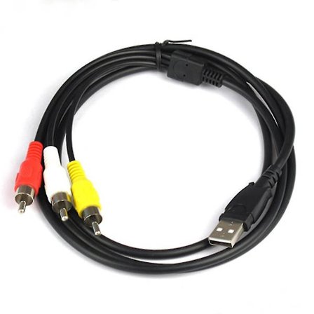 USB - RCA-kaapeli USB2.0 uros - 3 RCA uros muuntaja