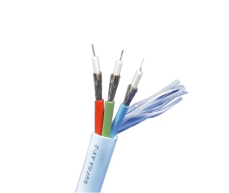 SUPRA 1001800356 Lydkabel 75 ohm 3x1x0,5 mm², 100 m, Forbindelsesudstyr & kabler