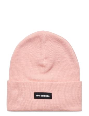 Linear Knit Cuffed Beanie Accessories Headwear Beanies Rosa New Balance*Betinget Tilbud