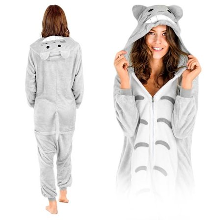 Herr Varm Totoro Kigurumi Onesie Pyjamas Långärmad Vinterdräkt Totoro Kostym - L_MGF
