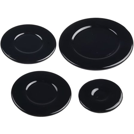 4 stk. Gasblus Brænderdæksler Funktioner 55/75/100mm Tykt Aluminium til SABAF Tilbehør Gasbrænderdækselsæt (Konkav)