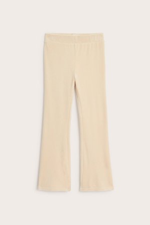 Kappahl | Ribbestrikket utsvingt leggings | Beige