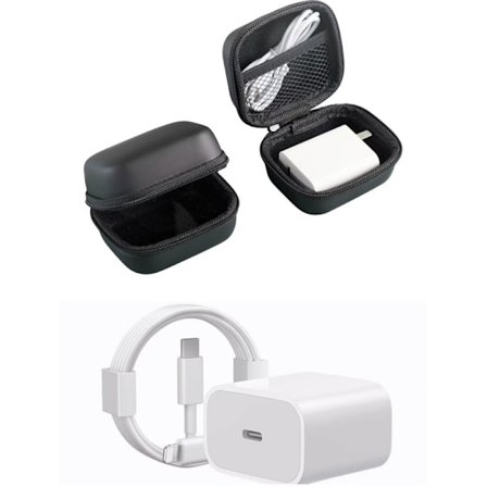 iPhone-laddare - Snabbladdare - Adapter + Kabel 20W USB-C 2m Kabel 1+1 Kabelhub-paket