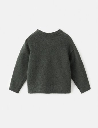 Mango Sweater With Embroidered Animal - Khaki green - 18-24M