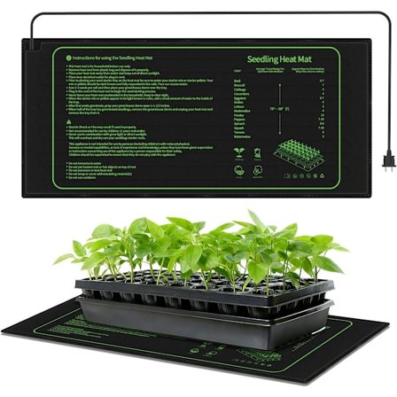 Varmemåtte til planter 25x52,5cm Vandtæt Varm Hydroponisk Drivhus Spiring Indendørs Havearbejde Frøstarter Kompatibel med de fleste mærker