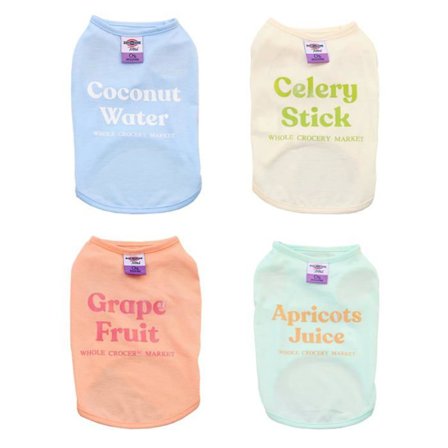 Izefia 4 Delar Skjorta för Hund Fritidskläder För Valp T-Shirt Andningsbar Elegant Cool Skjorta Sommaren Bomull Väst Valp Katt