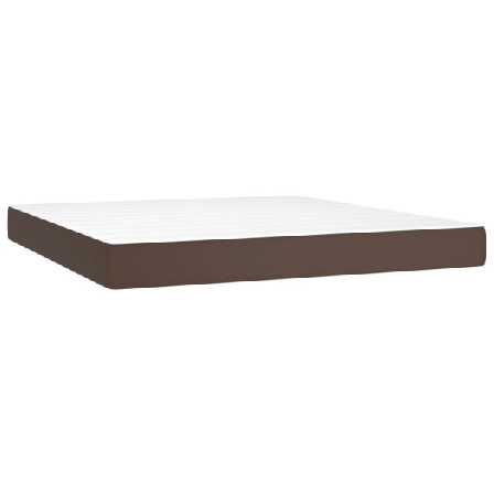 vidaXL Pocketresårmadrass brun 160x200x20 cm konstläder Brun