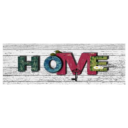 En bit färgat trä HOME dörrmatta med 40×60cm smutsfälla Indo