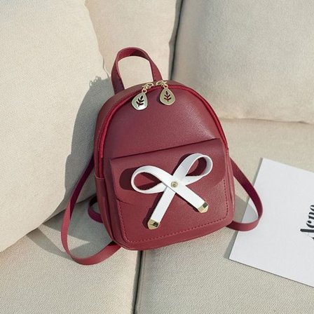Mini Ryggsäck Skolväskor WINE RED