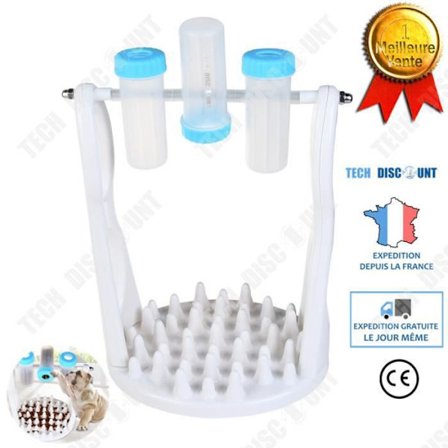 Anti-ahnus kulho - TD - Palapeli eläimille - Läpinäkyvä muovi - 26cm korkea - Liukumaton