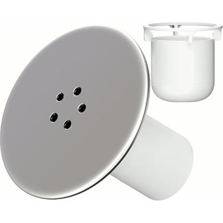 Dusjdeksel, dusjslukdeksel med hårfanger, 90mm/115mm dusjproppdeksel, raskt flytende dusjkaravfall (hvit) White