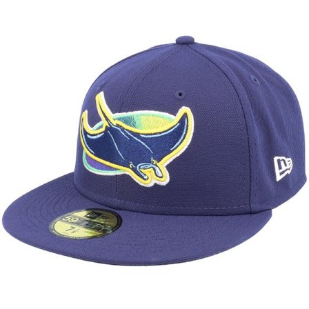 New Era - MLB Blå fitted Keps - Tampa Bay Rays Acperf Alt 2018 Navy Fitted @ Hatstore