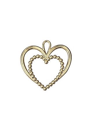 Perlehjerte H6.5 Forgylt