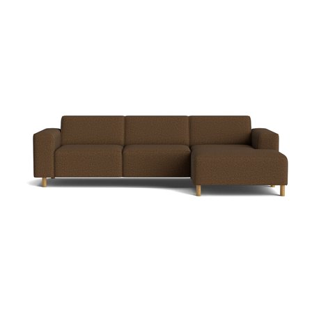 Seam chaiselong sofa, højrevendt - Montreal Brun - 280x150x78 - Sofa, chaiselong