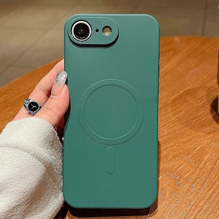 Enfärgat flytande silikon MagSafe magnetiskt telefonfodral