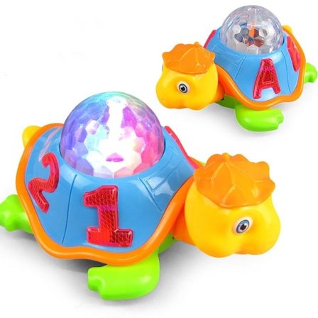 Sjov Elektrisk Simulering Skildpadde Gående Lys Musik Elektronisk Børn Pædagogisk Legetøj