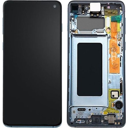 LCD-skärm - Samsung - Galaxy S10 - Original - Blå - Förmonterad pekskärm
