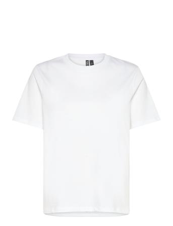 Pcria Ss Solid Tee Jrs Noos Bc Tops T-shirts & Tops Short-sleeved White Pieces