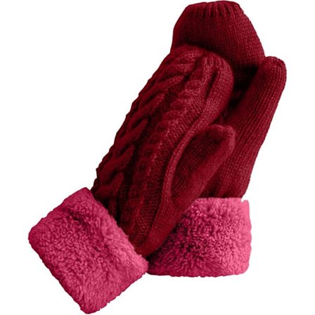 Vinterhandsker til kvinder Fleeceforede Varme Behagelige Tykke Kabelstrikkede Handsker til Koldt Vejr{REN}