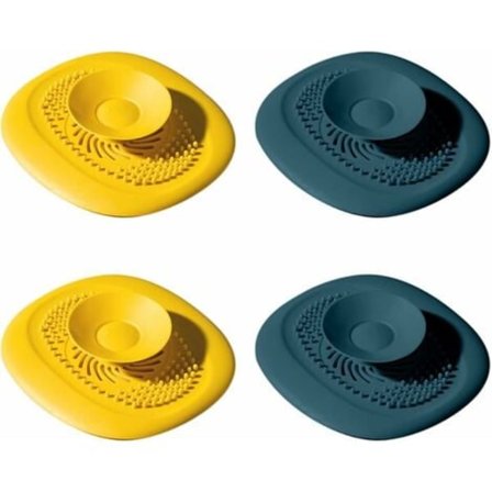 4 Kjøkkenvaskpropper, Universell Silikon Badekarpropp Filterpropp Baderomstilbehør for Kjøkken Baderom (Stil A)