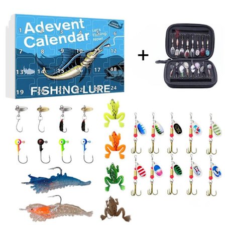 2025 Fiske Viehe Joulukalenteri, Kalastusvälineet (Sisältää viehepussin) - Joulukalenteri Fiske Viehe | Joulun Odottaminen Fiske Viehe Setti