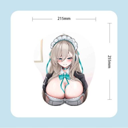 Sexig mus vadderar Tecknad film Anime 3D bröst Mousepad handledsstöd