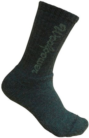 Woolpower Kids Socks Classic Logo 400 Forest Green - Woolpower