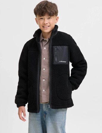 Jack & Jones Jjesoho Teddy Jacket Sn Jnr - Black - 176