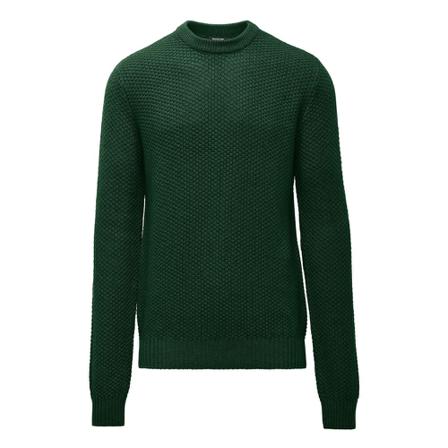 BomBoogie Wool Blend Cotton Tricot Crewneck Trui , Grijs , Heren , Maat: M