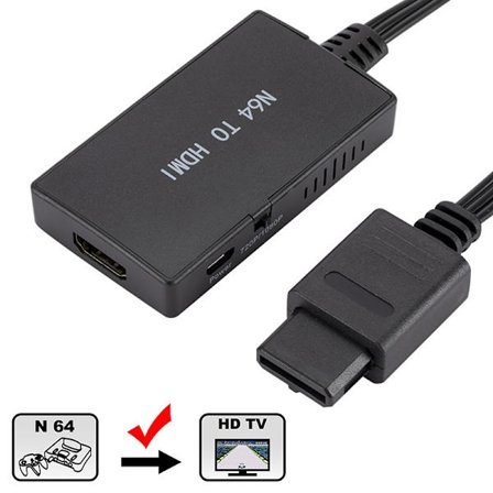 HDMI-omvandlare HD Link-kabel N64 till HDMI-TV Plug and Play Svart