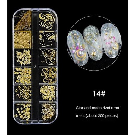 Nageldekorationer för Nail Art 12 Grid Large Box Nail Rivet Metallmaterial Paljetter 12# hollow silver Rivet