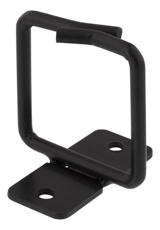 Deltaco Cable hook for vertical 19" mounting, 43x43mm, metal, black