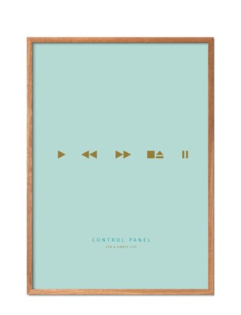 Poster & Frame Simple-Living-Control-Panel-Turqouise - Blue - 70X100CM