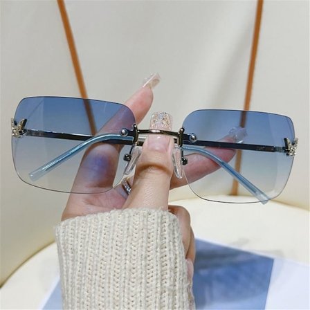 Rhinestone Butterfly Solglasögon Y2K Solglasögon för kvinnor