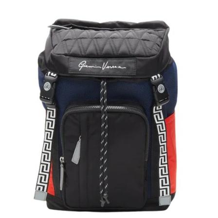 Versace Pre-owned, Pre-owned Nylon backpacks Zwart, Dames, Maat:ONE Size,print