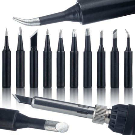 Juotoskarkisarja 900M Black Long Life – 10 Osaa | Nopea Kuumennus | Varaosa Rosfix OH660, Yihua 936 varten