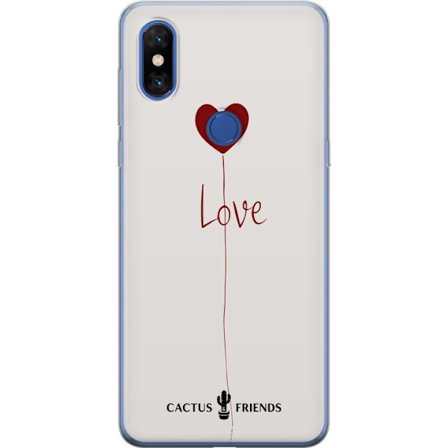 Kompatibelt Mobildeksel til Xiaomi Xiaomi Mi Mix 3 Cactus and Friends - Love Balloon Minimal