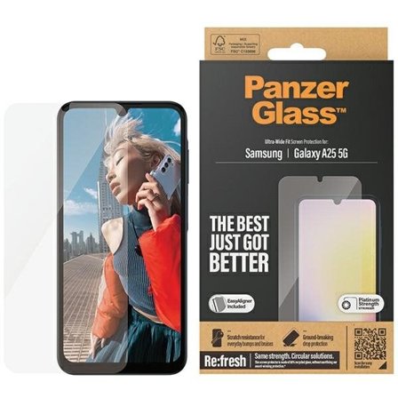 PanzerGlass Ultra-Wide Fit -karkaistu lasi Samsung Galaxy A25 5G:hen