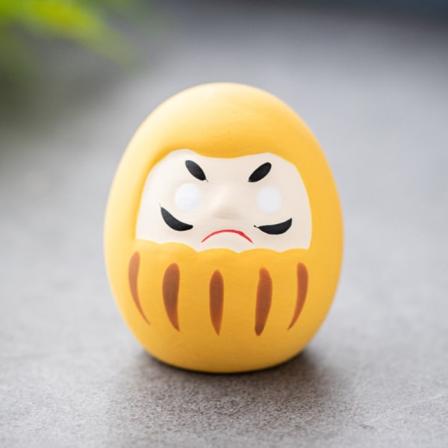 Daruma Doll Crafts Lucky Cat GUL Yellow