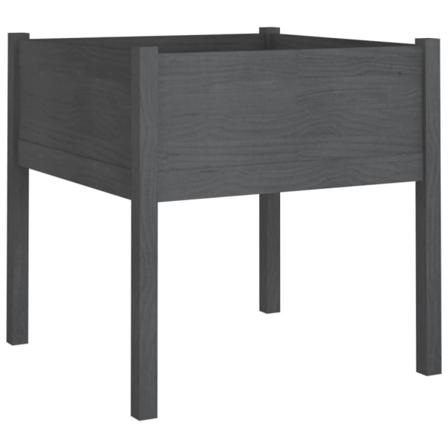 Vidaxl Odlingslåda Grå 70x70x70 Cm Massiv Furu Grå