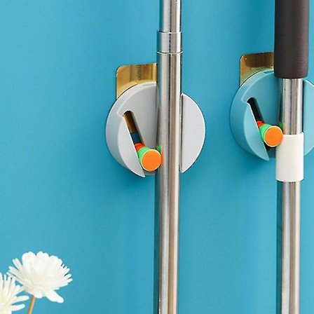 2 stk. Væghængt Mop Organiser Holder Kost Kosteskaft Hanger