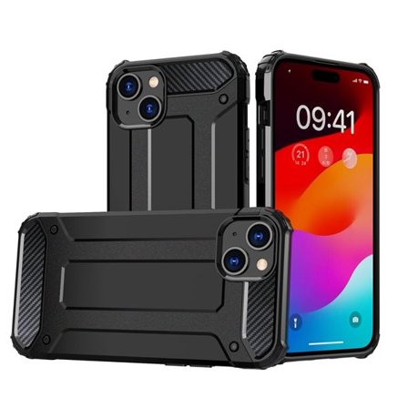 iPhone 15 Plus Hybrid Armor-etui - svart