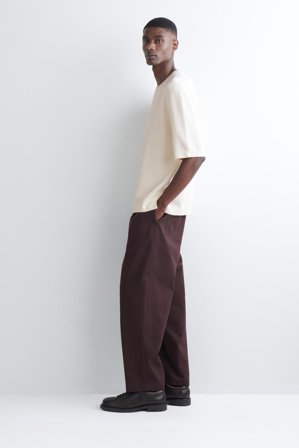 COS Oversized Contrast-Tipped Double-Faced T-Shirt in White - Men