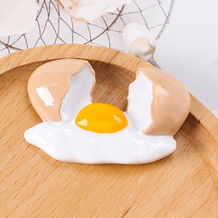 Simulering af mad og leg køleskab boligindretningsgaver åben-skal æg.