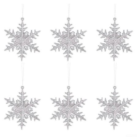 Elegante akryl snefnug, der er kompatible med festlig hjemme- og kontorindretning (9 cm x 9 stk.) 9CM9pcs Ref: 1653