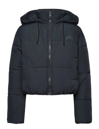 Hooded Puffer Jacket Black Lee Jeans