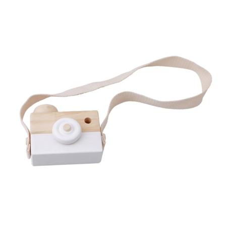 Barn Söt Mini Trä Kamera Fotografi Dekoration Baby Leksak White