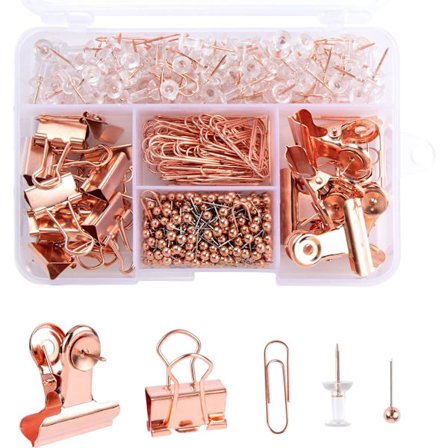 Rose Gold Blandet Kontorartikler Tilbehørssæt 500 Stykker Kontorartikler Papir
