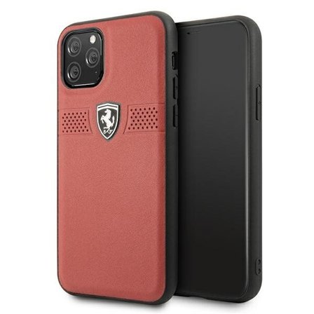 Ferrari FEOBAHCN58RE iPhone 11 Pro 5.8" punainen/punainen kovakantinen kotelo Off Track Nahka